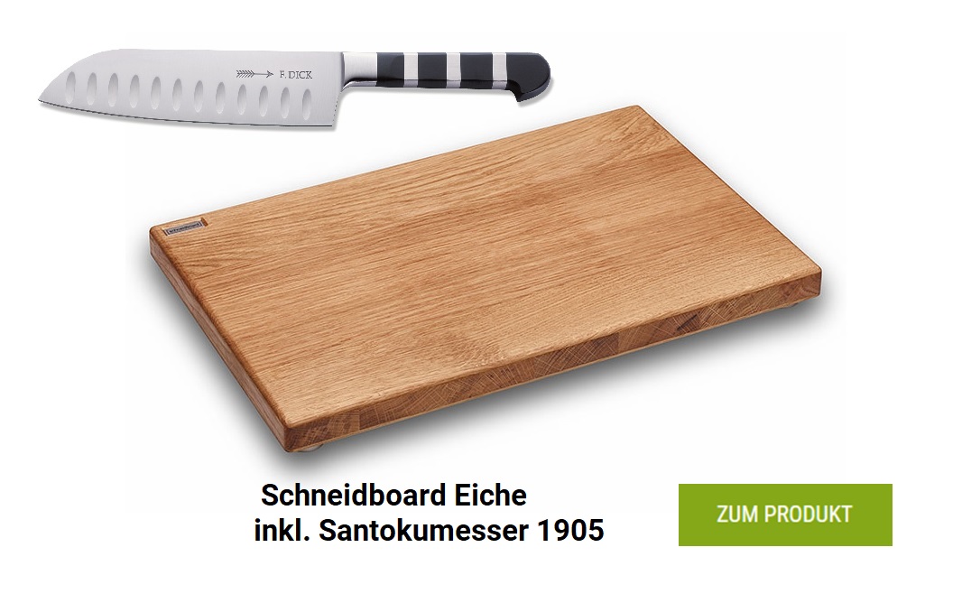 Schneidebrett Eiche mit Santokumesser 1905